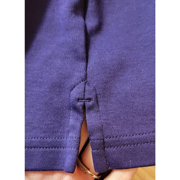 Lands' End Men Size M 38-40 Long Sleeve Polo Traditional Fit Dark Purple - Picture 7 of 9